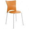 cadeira em polipropileno bistrô laranja