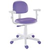 Cadeira digitador giratria Kids Color - Courino lils base branca